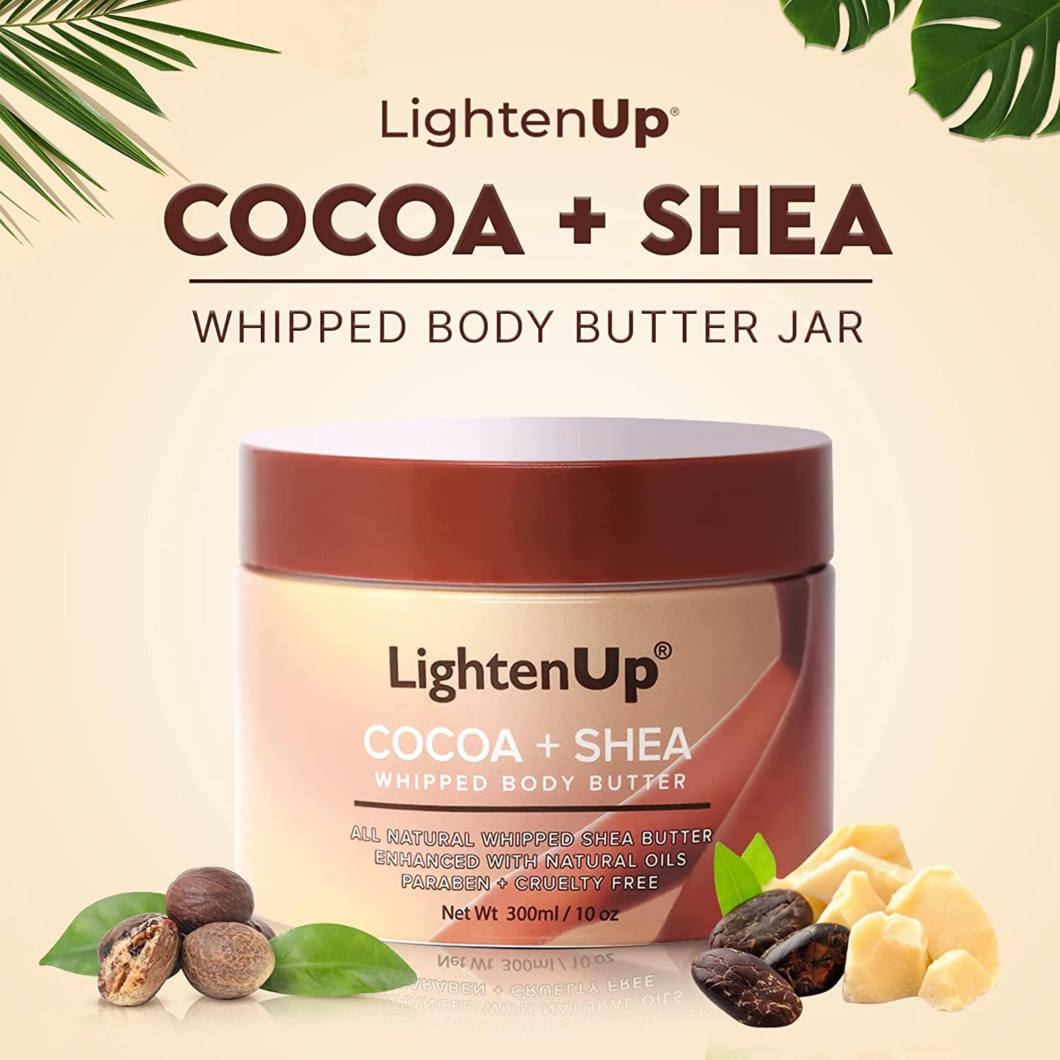 LightenUp Plus Burro di Cacao e Karitè Barattolo 300 ml