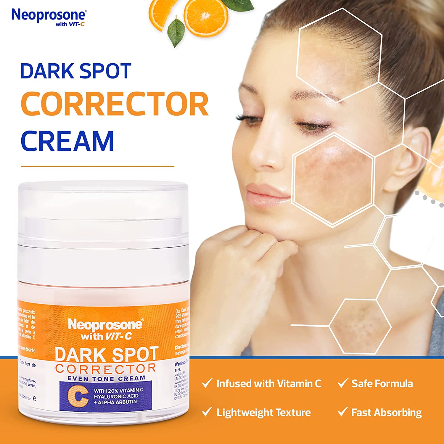 Neoprosone 20% Vitamin C Korrekturcreme für dunkle Flecken 1 fl oz / 30ml