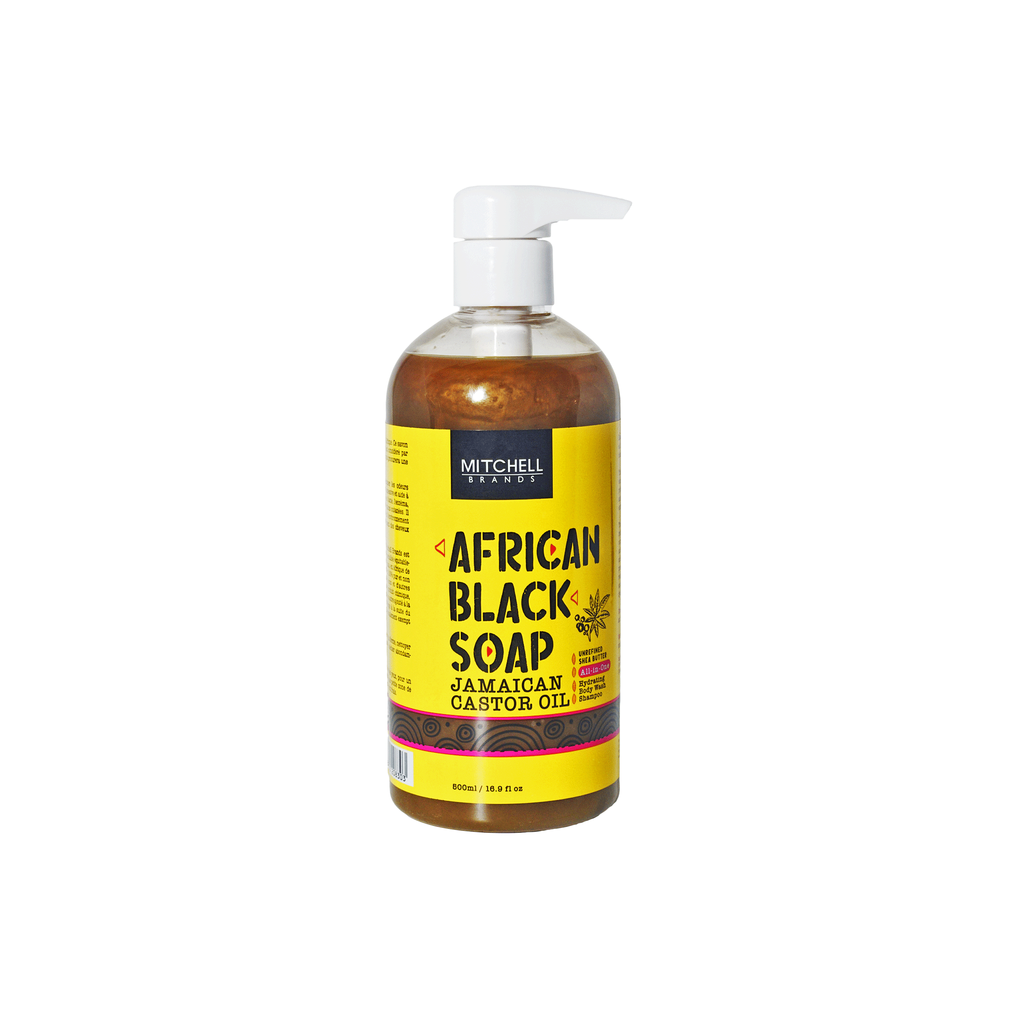 African Liquid Black Soap with Jamaican Castor Oil 500 ml (New)