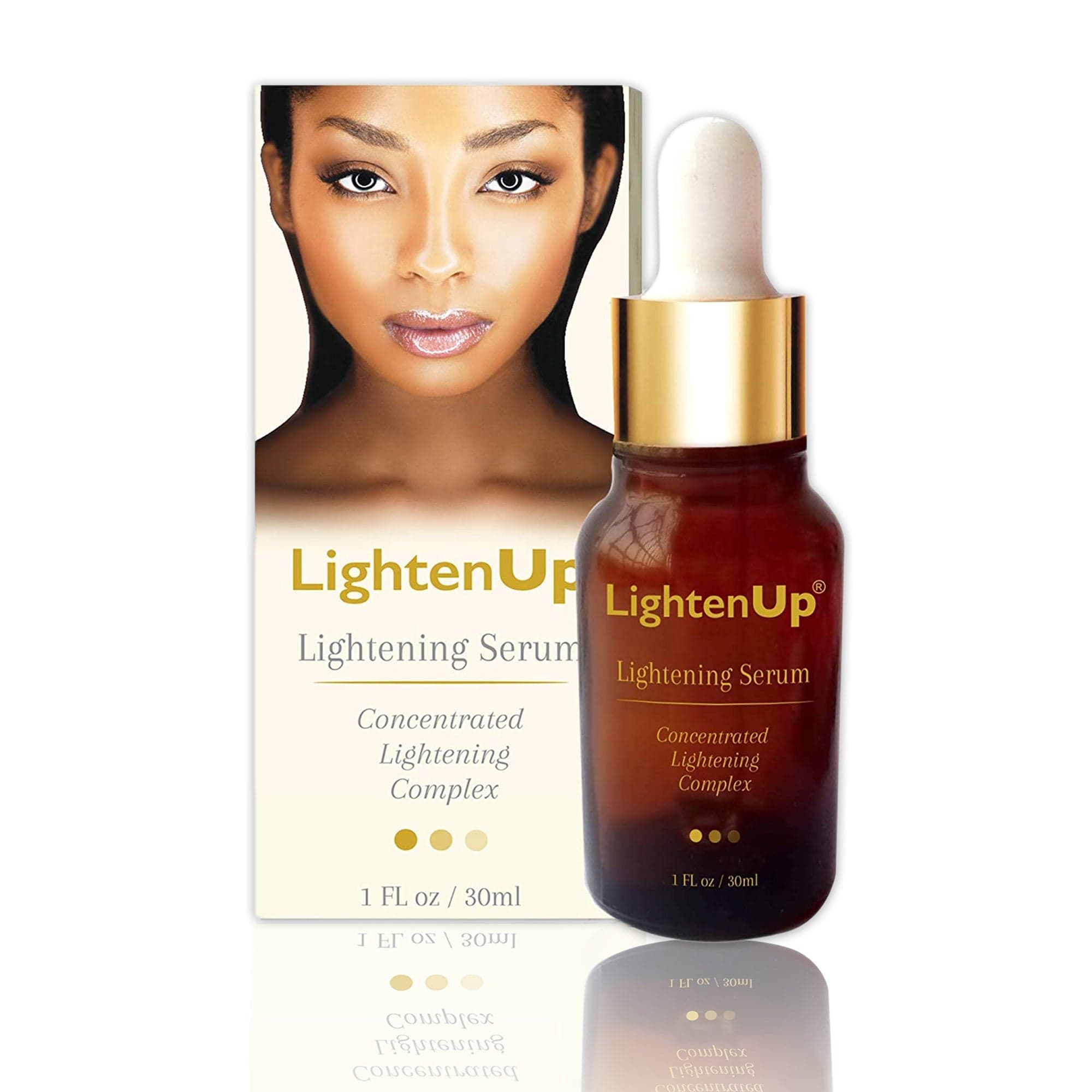 Omic LightenUp Anti-Aging Lightening Serum - 30ml / 1 Fl Oz LightenUp - Mitchell Brands - Hautaufhellung, Hautaufhellung, Verblassen dunkler Flecken, Shea Butter, Haarwuchsmittel