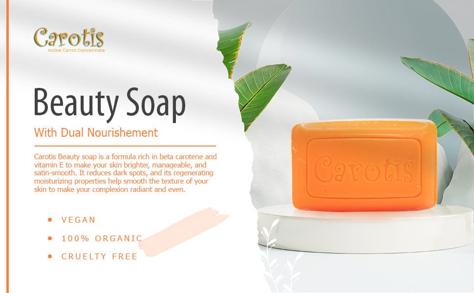 Carotis Beauty Soap 200g / 7 Oz Carotis - Mitchell Brands - Hautaufhellung, Hautaufhellung, Verblassen dunkler Flecken, Shea Butter, Haarwuchsmittel