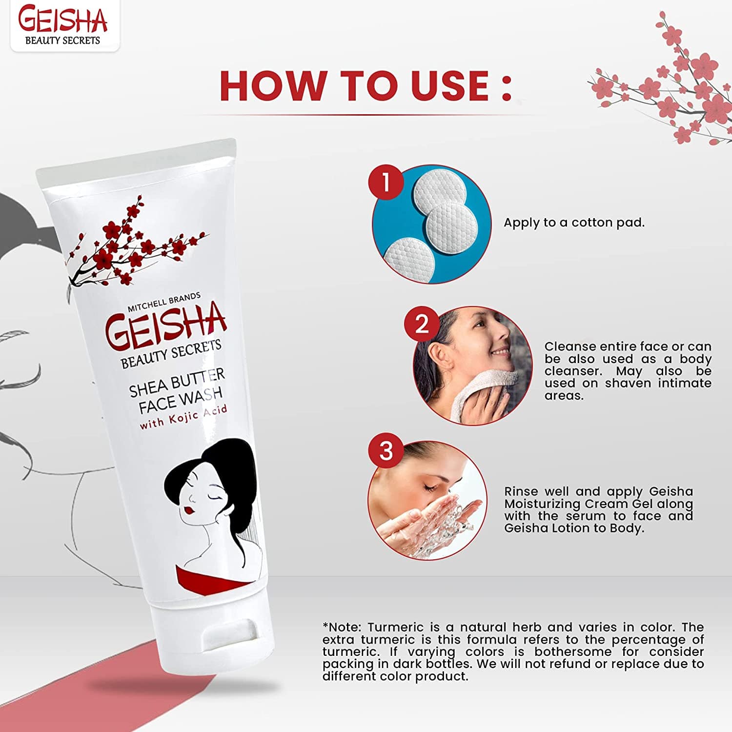 Geisha Kojic Acid Face Wash 118ml