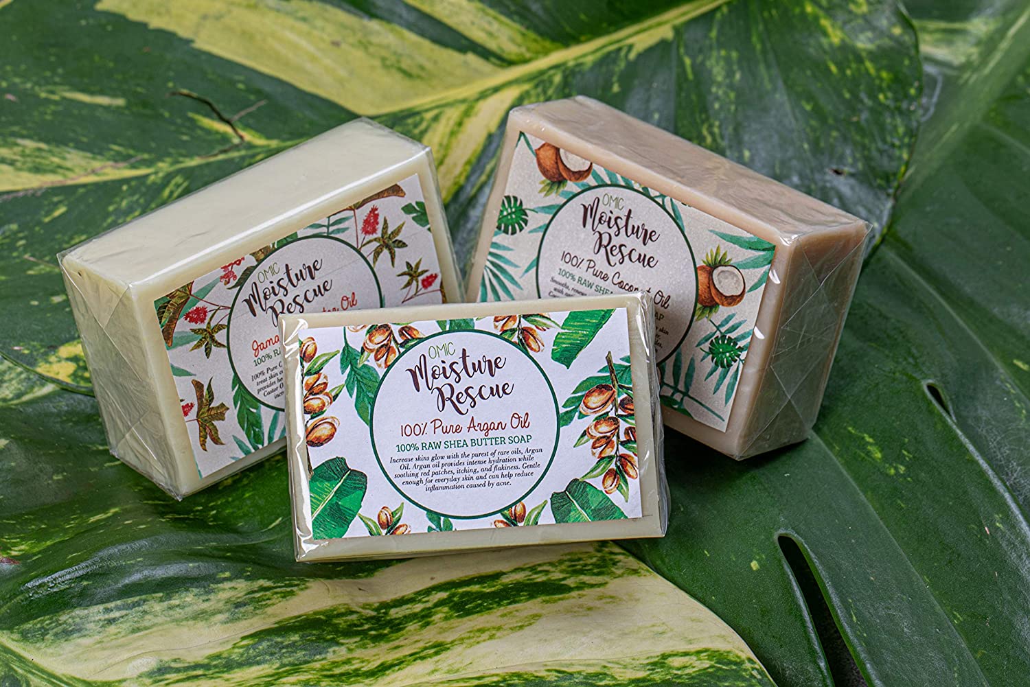 BOGO Moisture Rescue Shea Butter Soap with Jamaican Castor Oil Omic Moisture Rescue - Mitchell Brands - Skin Lightening, Skin Brightening, Fade Dark Spots, Shea Butter, Hair Growth Products