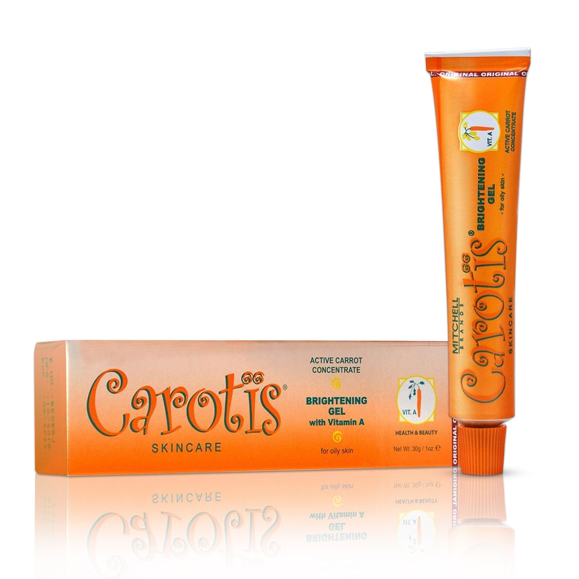 Carotis Brightening Gel with Vitamin A - 30g / 1 fl oz Carotis - Mitchell Brands - Skin Lightening, Skin Brightening, Fade Dark Spots, Shea Butter, Hair Growth Products