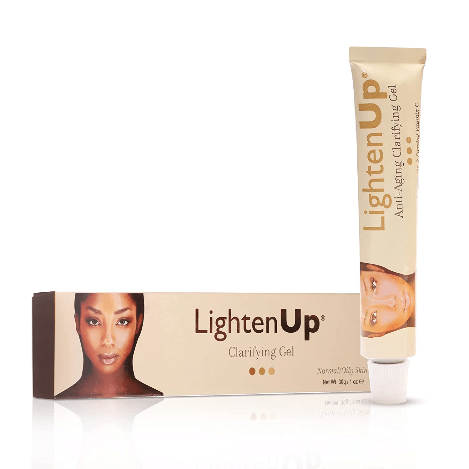 Omic LightenUp Anti-Aging Clarifying Gel - 30g / 1 Oz LightenUp - Mitchell Brands - Skin Lightening, Skin Brightening, Fade Dark Spots, Shea Butter, Hair Growth Products