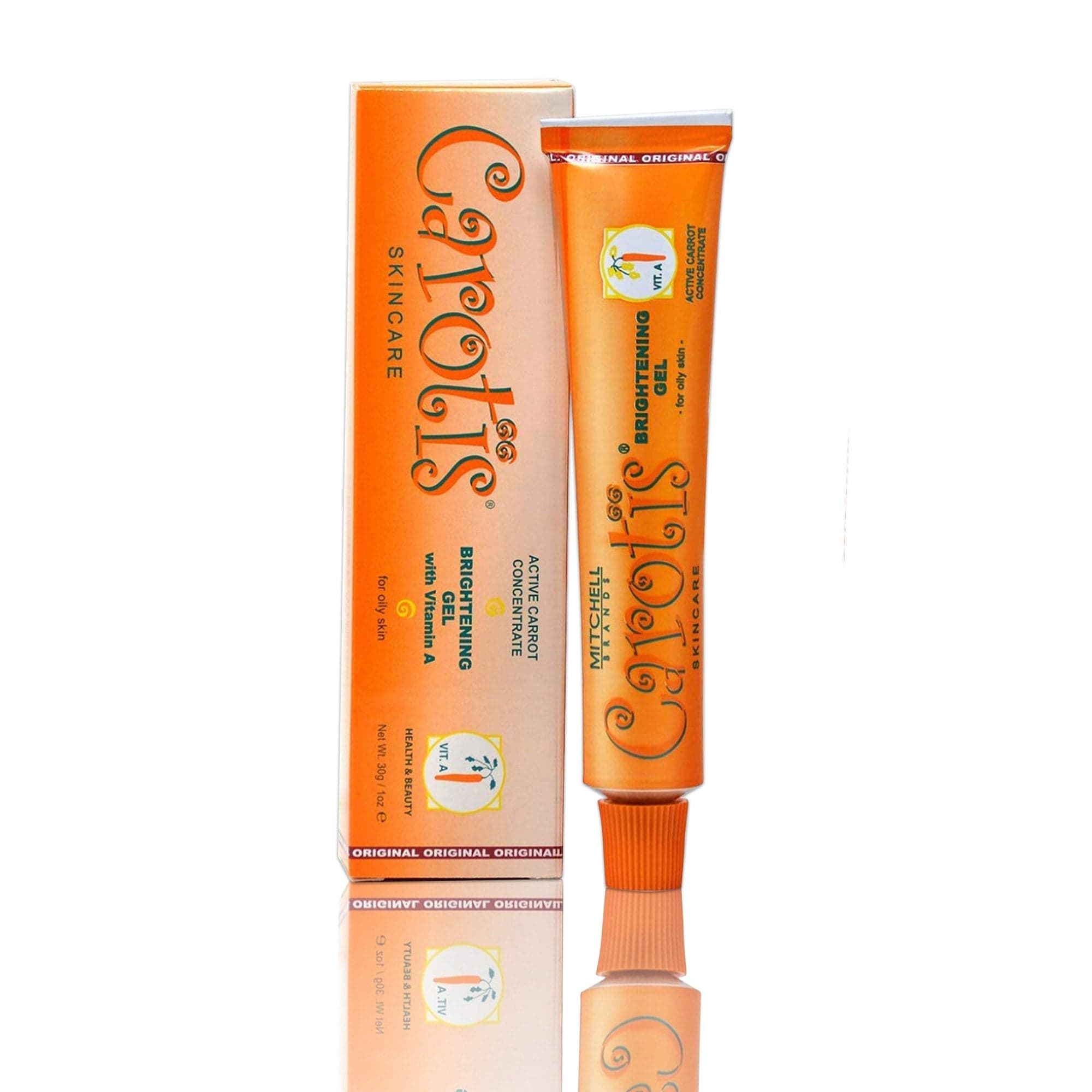 Gel illuminante Carotis con vitamina A - 30g / 1 fl oz Carotis - Mitchell Brands - Schiaritura della pelle, schiaritura della pelle, attenuazione delle macchie scure, burro di karité, prodotti per la crescita dei capelli