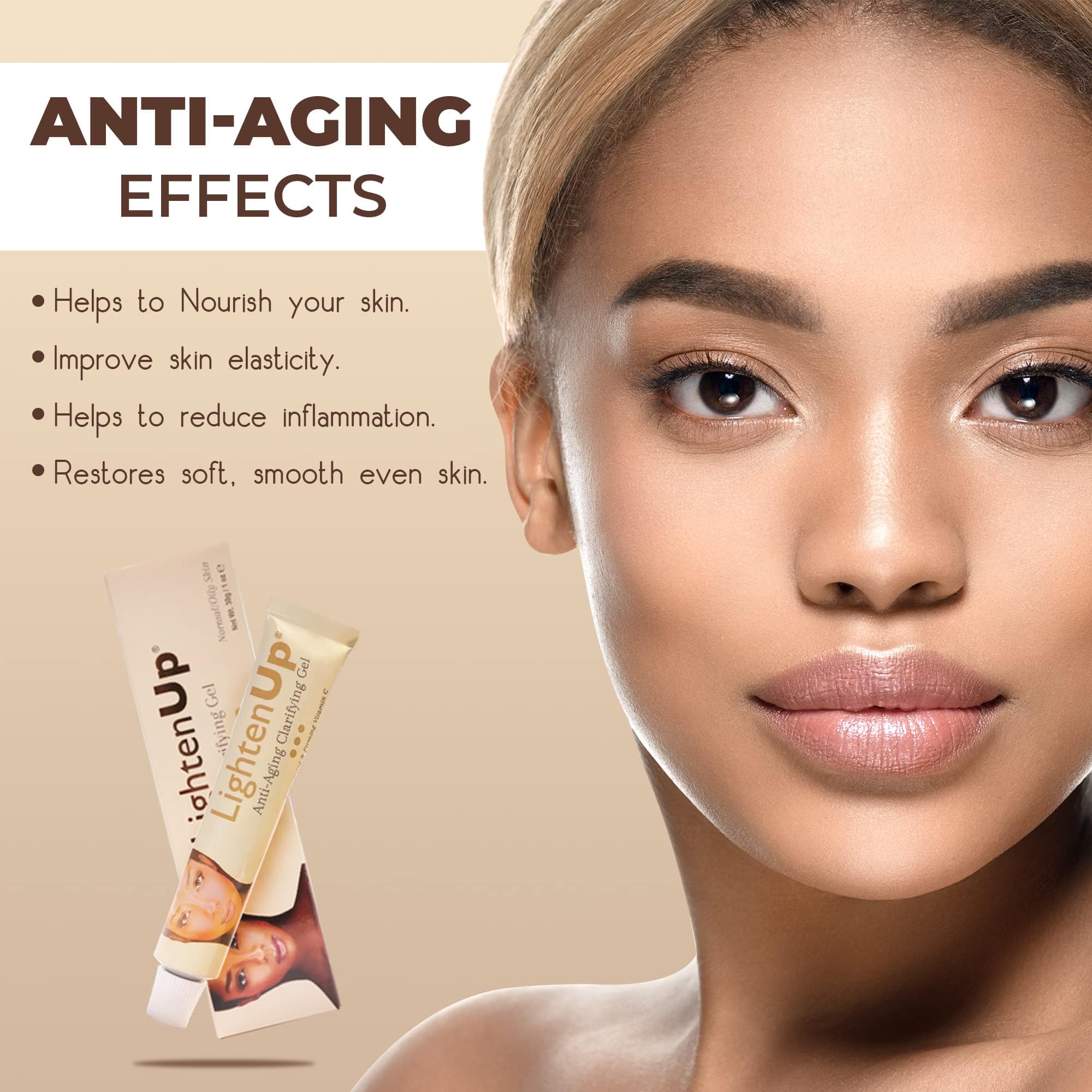 LightenUp Anti-Aging Skin Brightening Gel - 1 Fl oz / 30ml