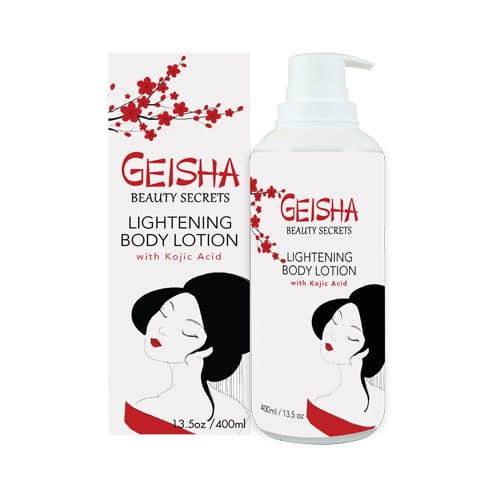 Geisha Beauty Secrets Brighteing Body Lotion mit Kojic Acid 400ml Mitchell Brands - Mitchell Brands - Hautaufhellung, Hautaufhellung, Verblassen dunkler Flecken, Shea Butter, Haarwuchsmittel