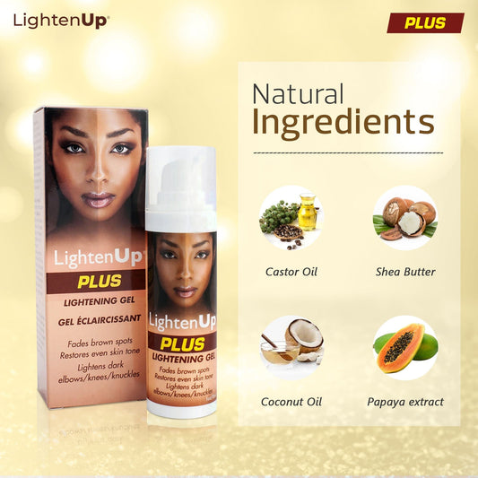 Omic LightenUp PLUS Gel Aclarador - 30ml LightenUp - Mitchell Brands - Aclarar la piel, aclarar la piel, desvanecer manchas oscuras, manteca de karité, productos para el crecimiento del cabello
