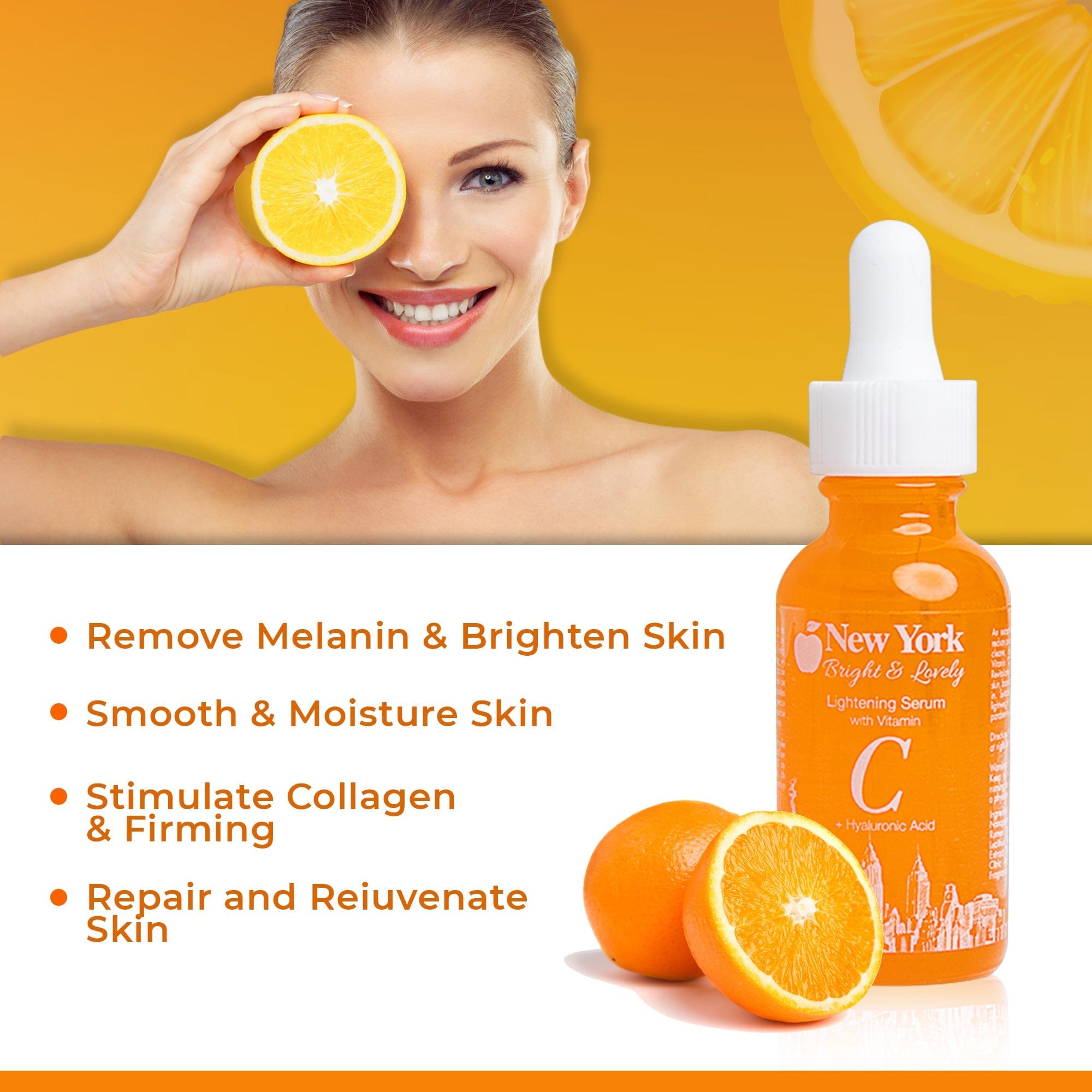 New York Bright & Lovely Vitamin C Serum 30ml Mitchell Group USA, LLC - Mitchell Brands - Aclarar la piel, Iluminar la piel, Atenuar manchas oscuras, Manteca de karité, Productos para el crecimiento del cabello