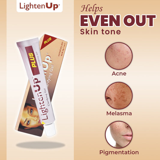 Omic LightenUp PLUS Tubo Gel Aclarador - 30g / 1 Oz LightenUp - Mitchell Brands - Aclarar la piel, aclarar la piel, desvanecer manchas oscuras, manteca de karité, productos para el crecimiento del cabello