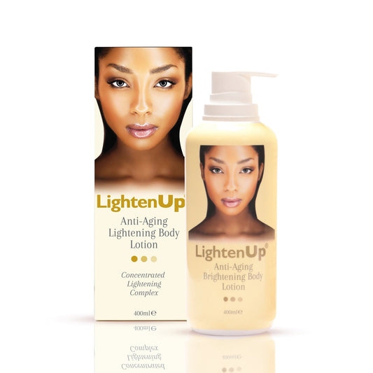 Omic LightenUp Loción Corporal Aclarante Antiedad - 400ml LightenUp - Mitchell Brands - Aclarar la piel, aclarar la piel, desvanecer manchas oscuras, manteca de karité, productos para el crecimiento del cabello
