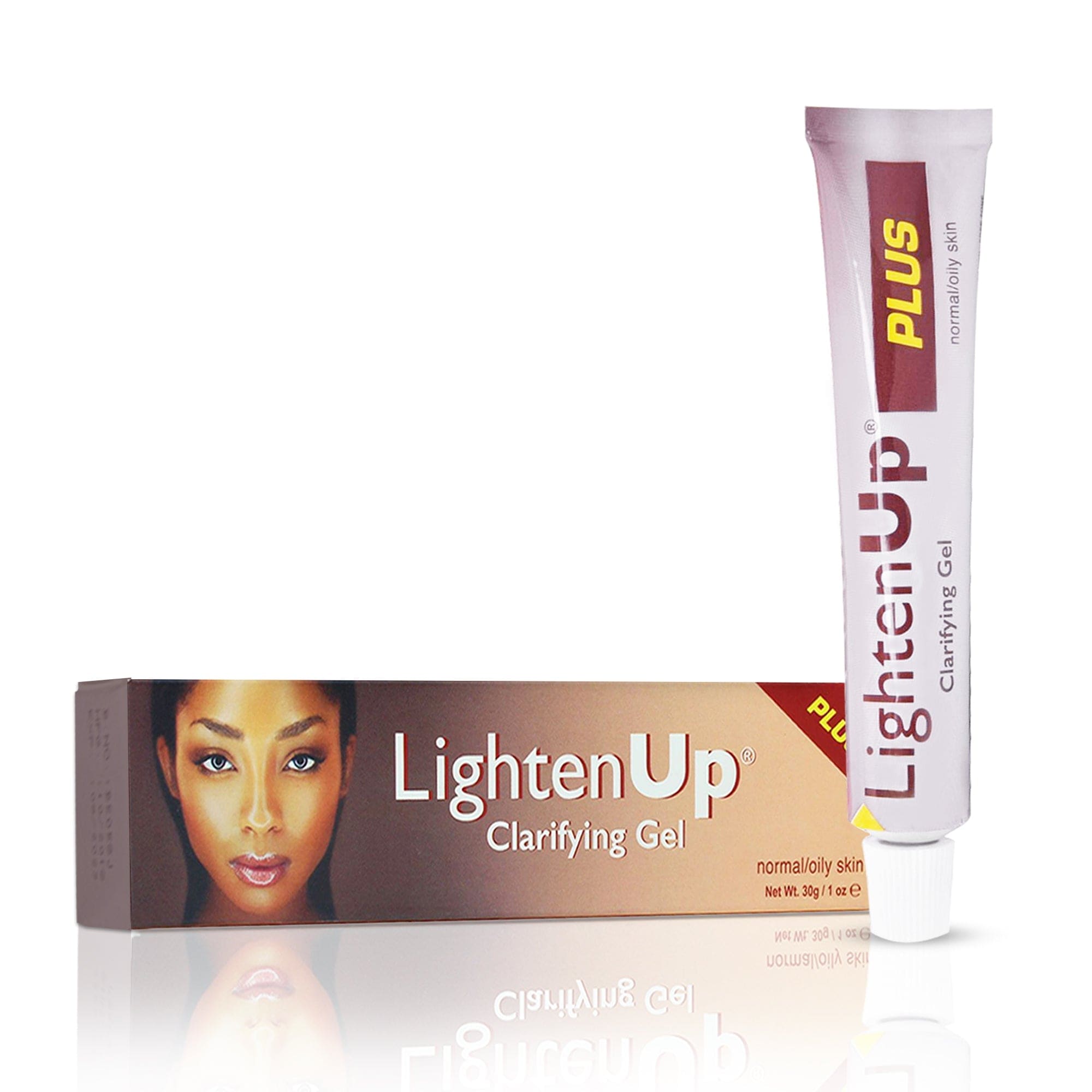 Omic LightenUp PLUS Gel chiarificatore in tubo - 30g / 1 Oz LightenUp - Mitchell Brands - Schiaritura della pelle, schiaritura della pelle, attenuazione delle macchie scure, burro di karité, prodotti per la crescita dei capelli